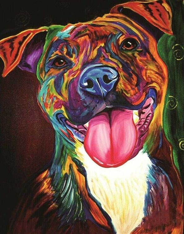 Bunter Hund Diamond Painting